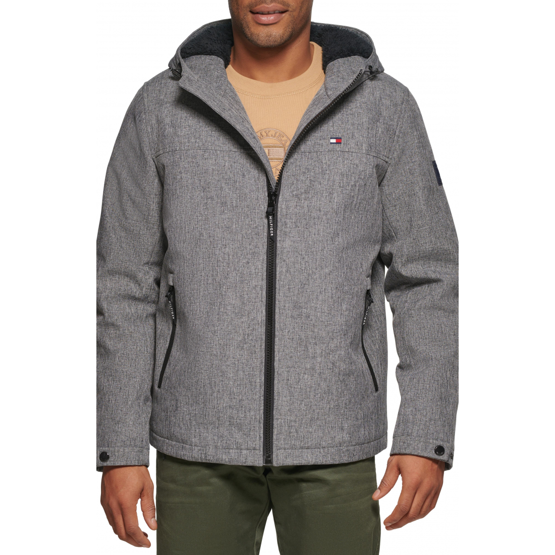 Veste 'Faux Shearling Lined Hooded' pour Hommes