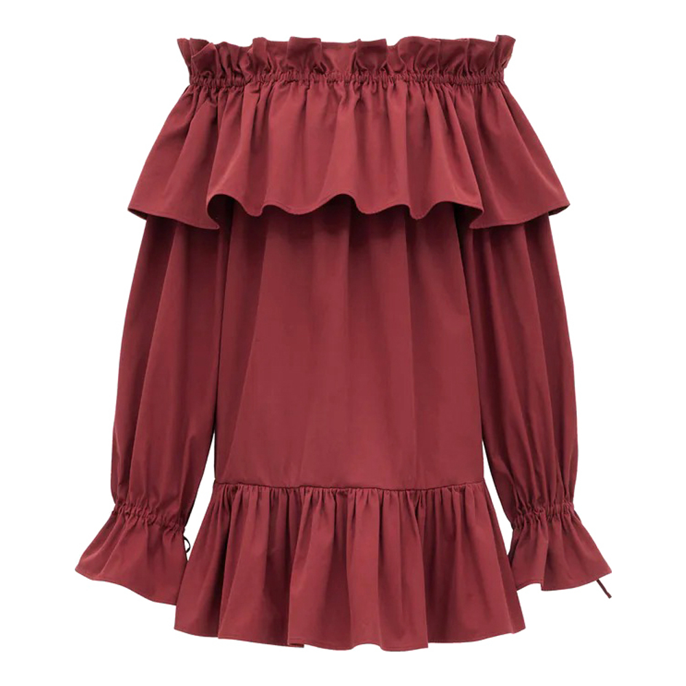 Robe à épaules dénudées 'Ruffled' pour Femmes