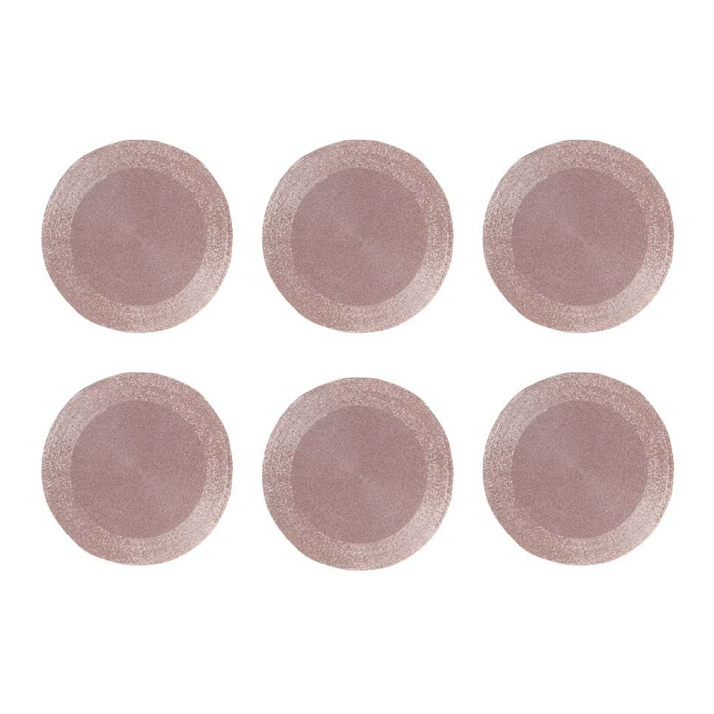 Pfirsichfarbene Perlen-Untersetzer – 6er-Set