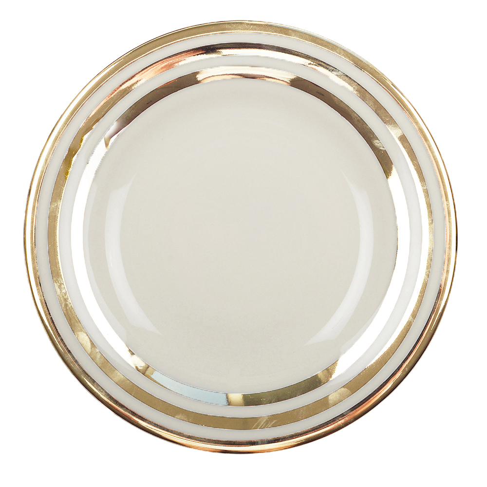 Assiette Plate Triple Filet Or 27Cm