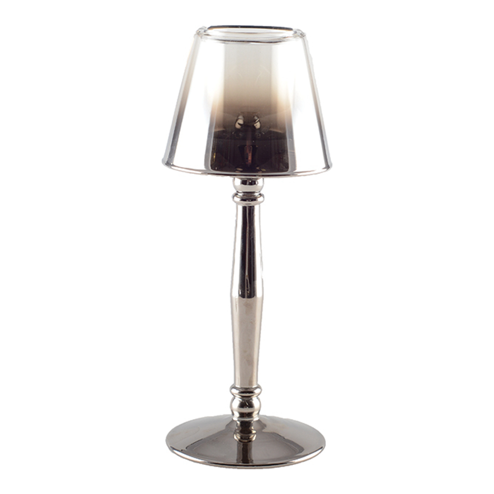 Silver Candlestick On Foot - 9.5 x 9.5 x 22.5 cm