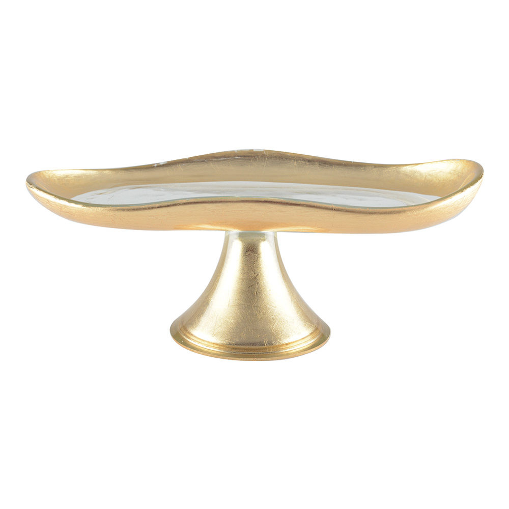 Small Gold-Edged Cake Stand 27.5X14.5X10Cm