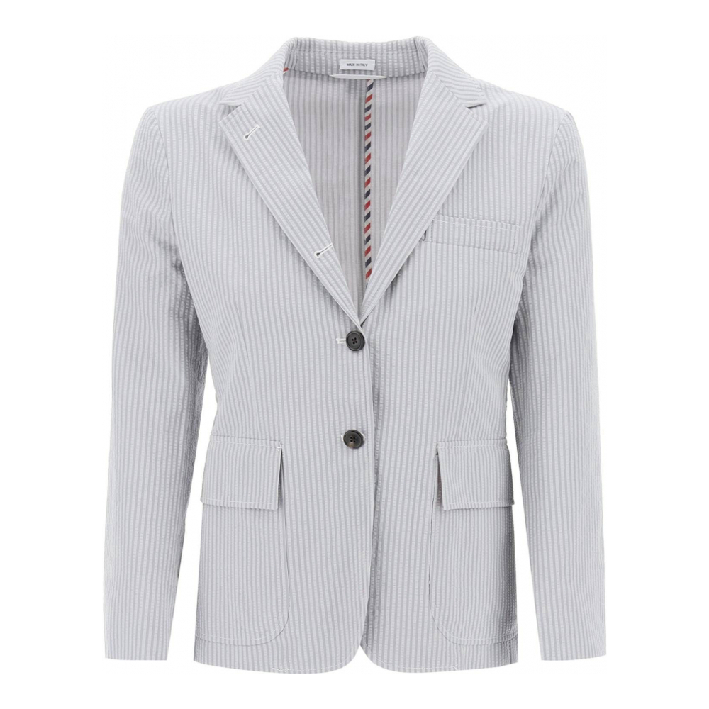 Blazer 'Seersucker Single-Breasted' pour Femmes
