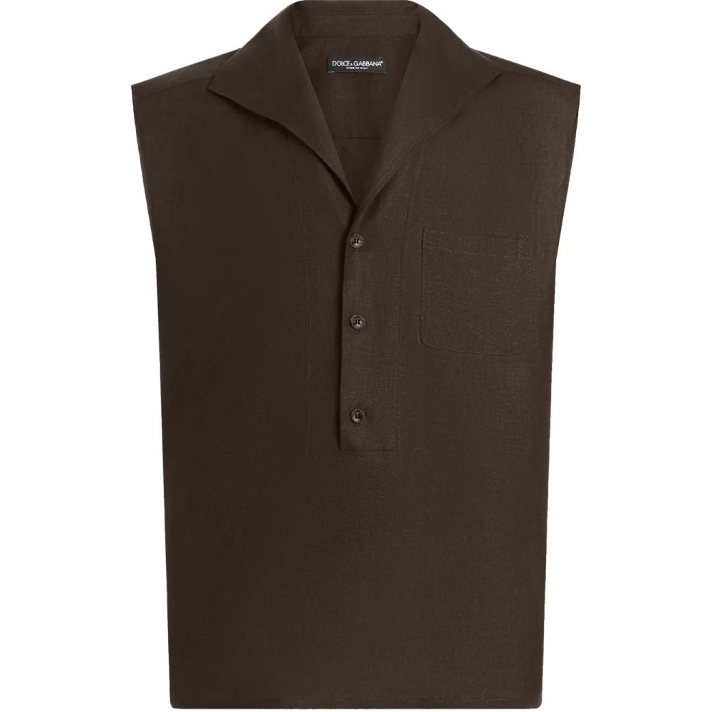 'Shawl-Collar' Ärmelloses Hemd für Herren