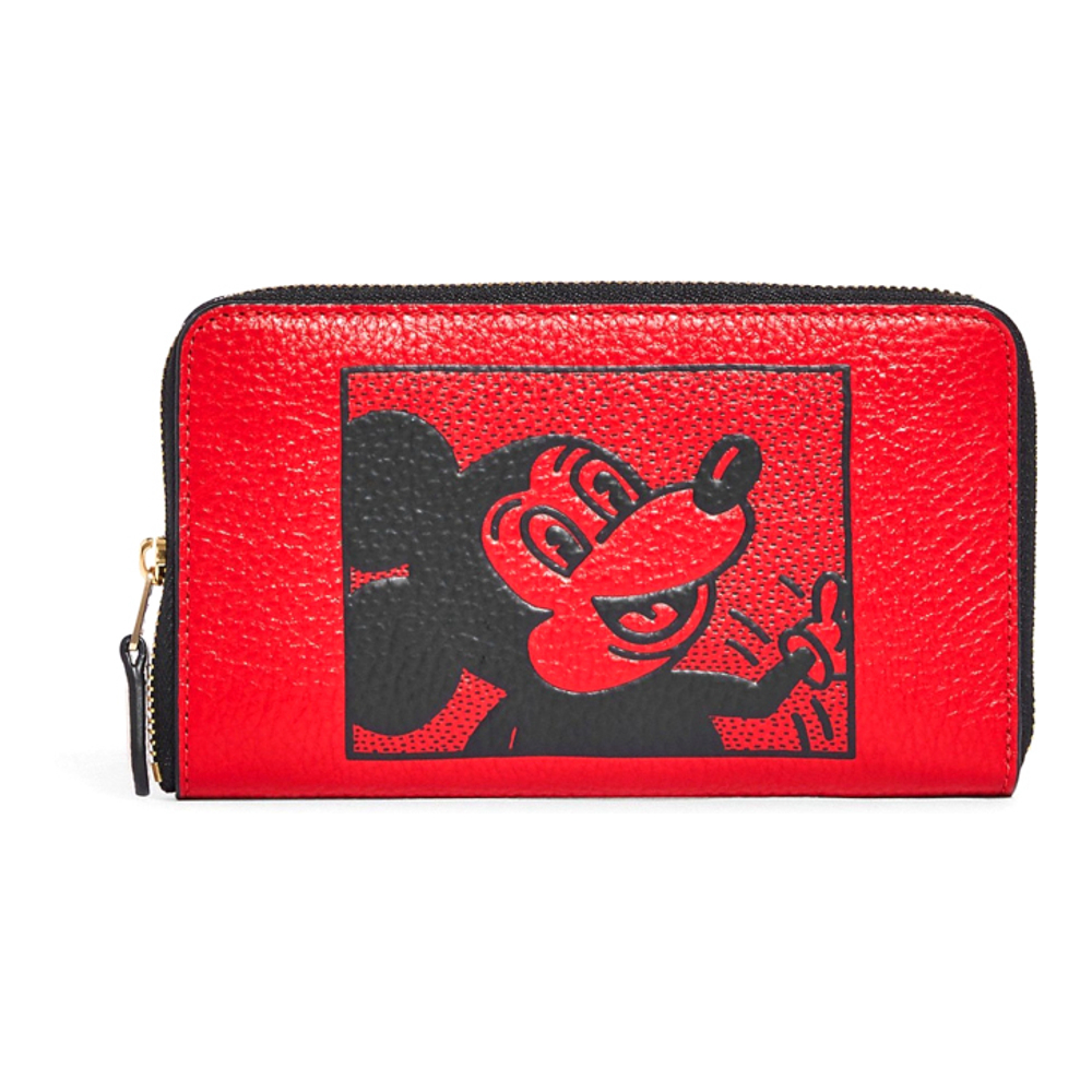Women's 'Disney Mickey Mouse X Keith Haring Medium Id Zip' Wallet