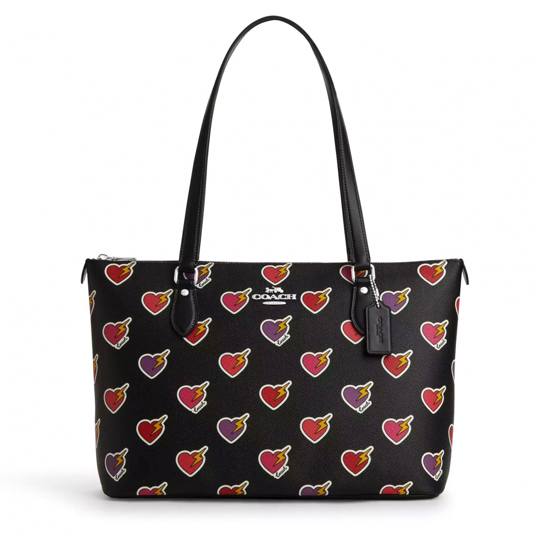 Women's 'Gallery With Heart Bolt Print' Tote Bag