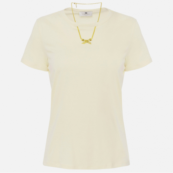 Women's 'With Bow Necklace' T-Shirt
