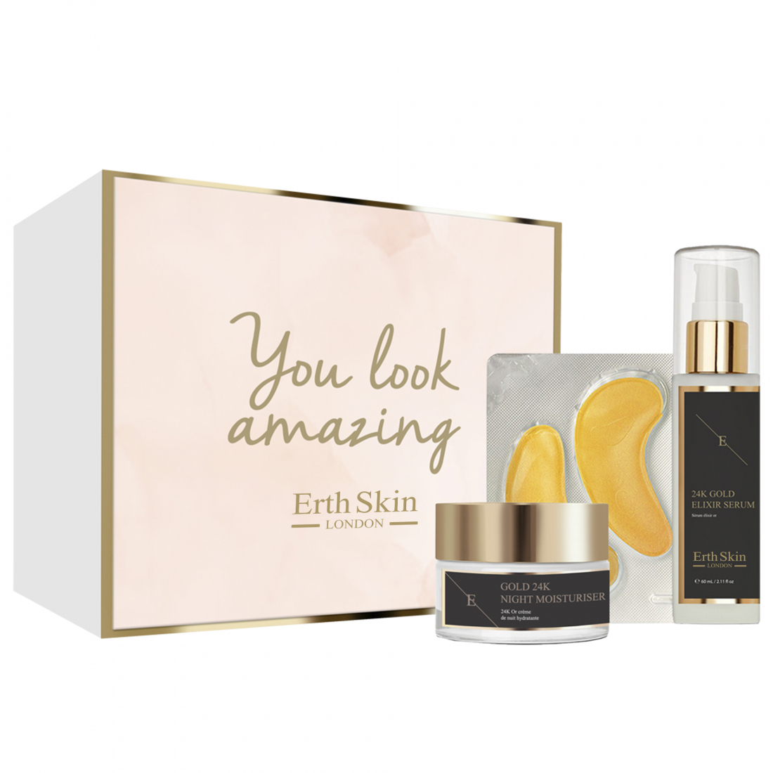 Coffret de soins de la peau '24K Gold Anti-Wrinkle' - 3 Pièces