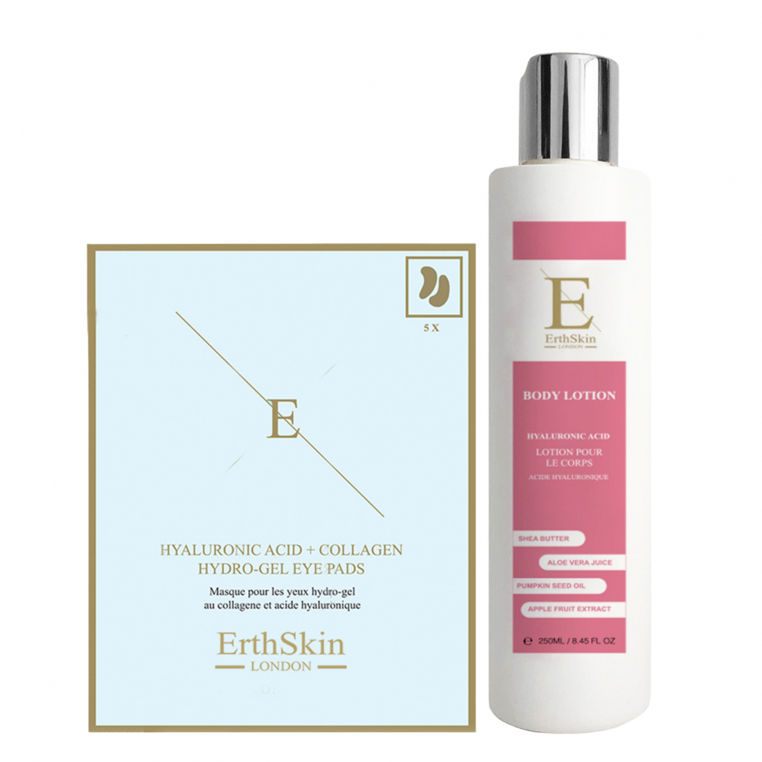 'Hyaluronic + Collagen + Collagen Hydrogel' Augenpolster, Körperlotion - 2 Stücke