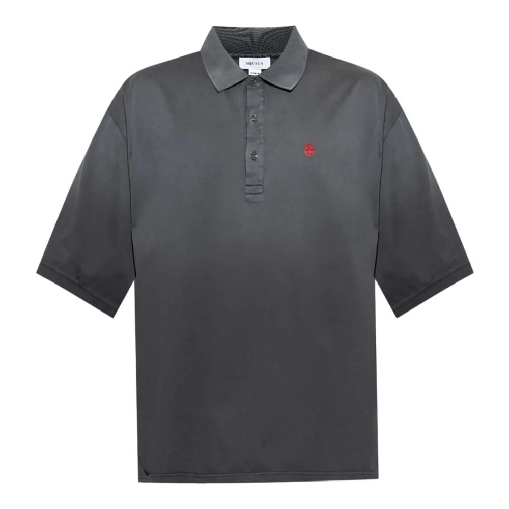 Polo 'Skull-Embroidered' pour Hommes