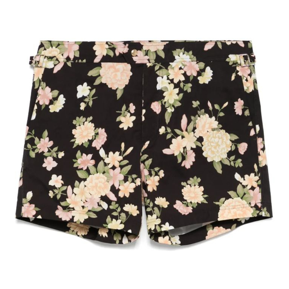 Short de bain 'Floral-Print' pour Hommes
