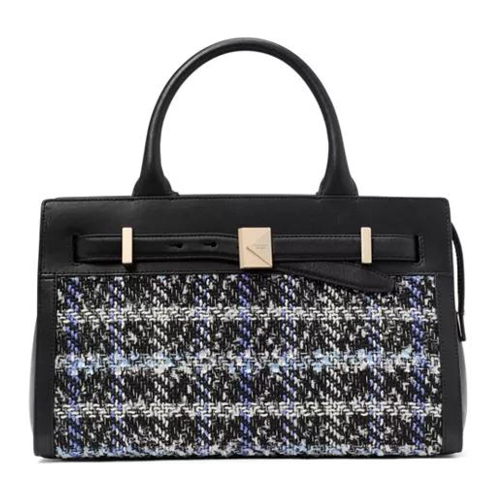 Women's 'Deco Plaid Tweed' Satchel