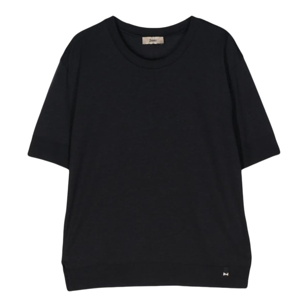 'Fine-Knit' Kurzarm Pullover für Damen