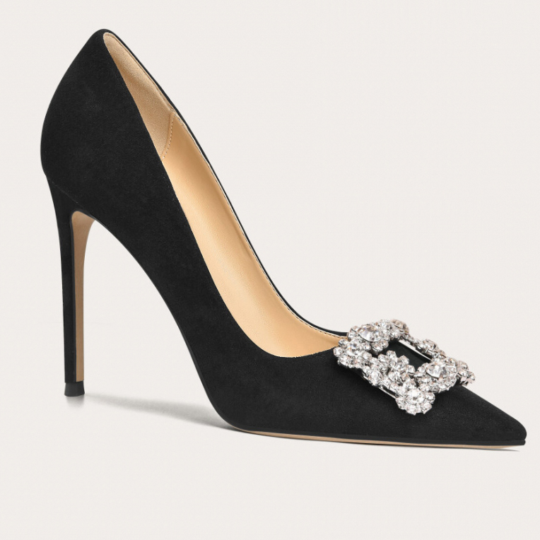 'Rhinestone Square Buckle High Heels' Pumps für Damen