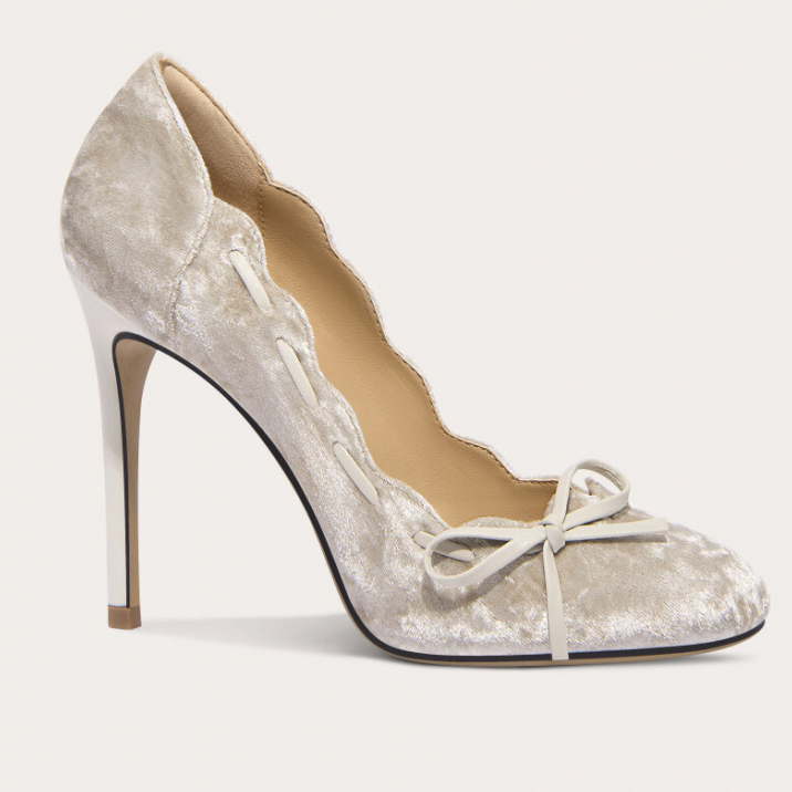 'French Velvet Round-toe High Heels' Pumps für Damen