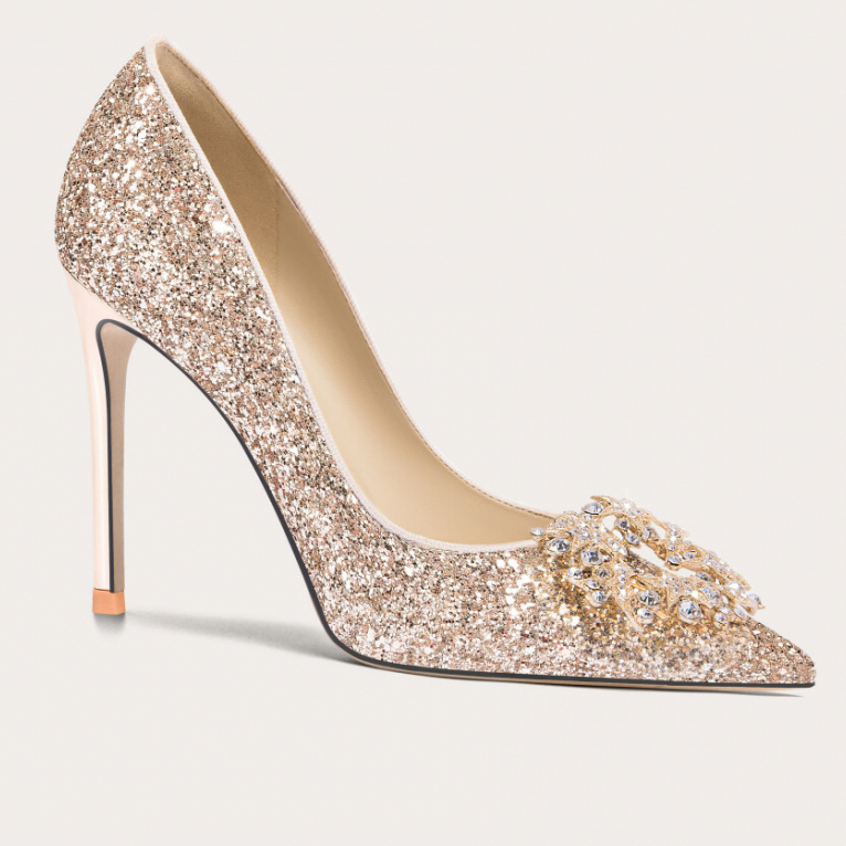 'French Champagne Crystal Wedding High Heels' Pumps für Damen
