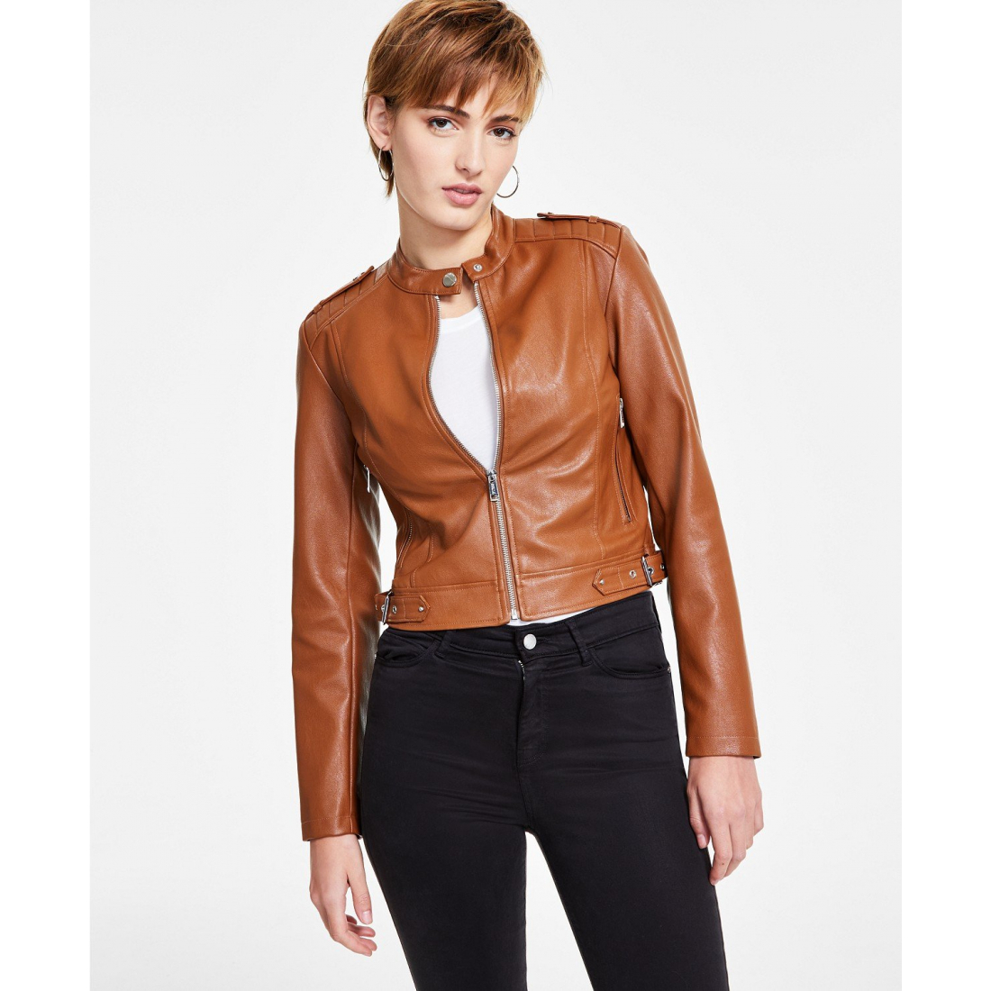 Perfecto 'Faux-Leather With Snap Collar' pour Femmes