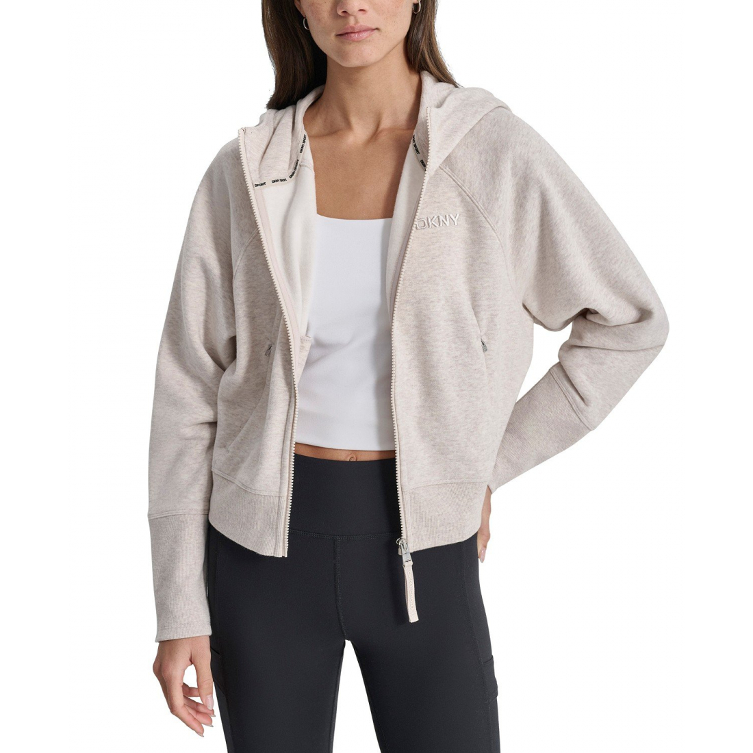 Sweatshirt à capuche  'Performance Zip-Front Logo' pour Femmes