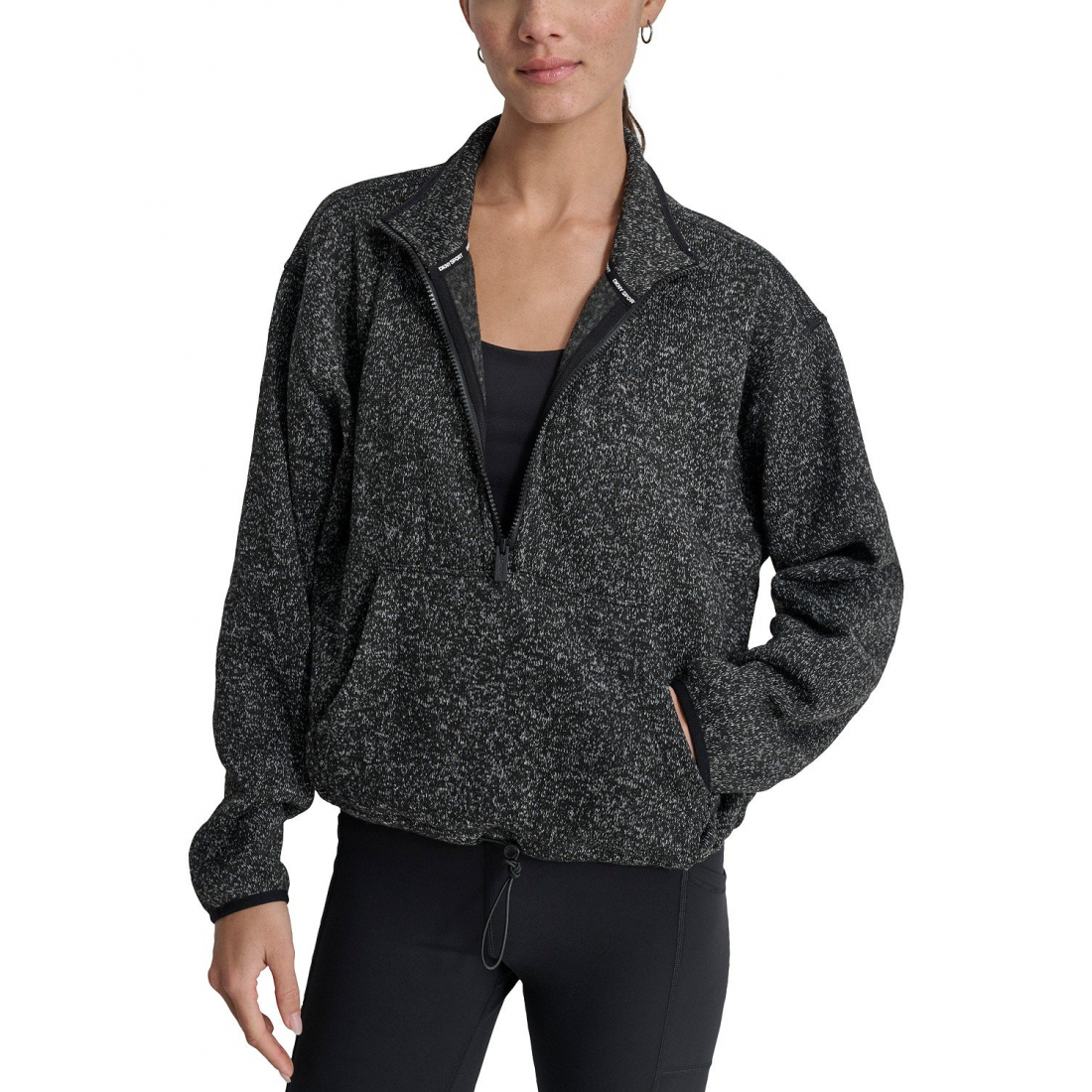 Pull 'Fleece Half-Zip Bungee-Hem' pour Femmes