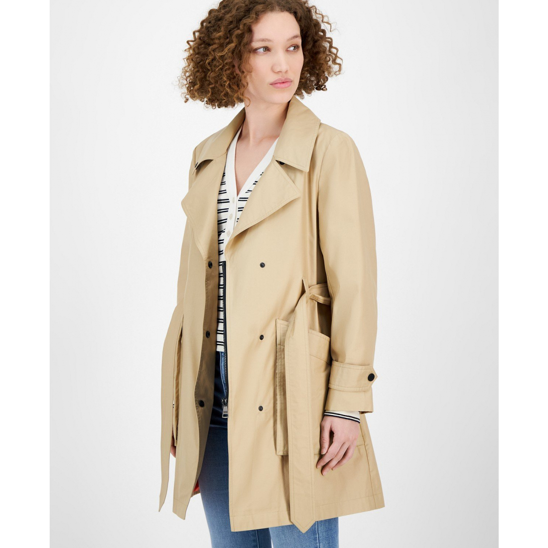 Trench 'Belted Snap-Front' pour Femmes