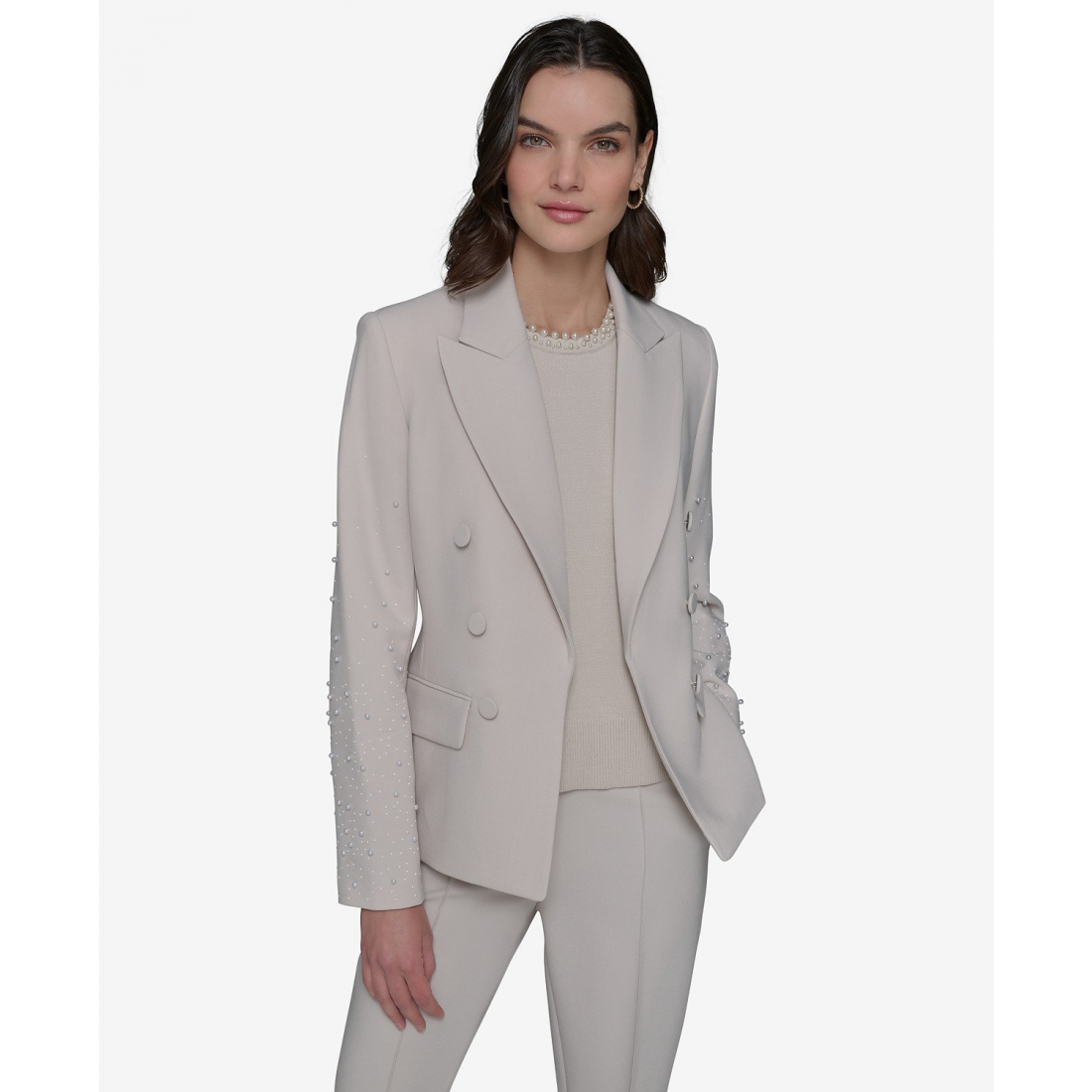 Veste 'Peak-Lapel Open-Front' pour Femmes