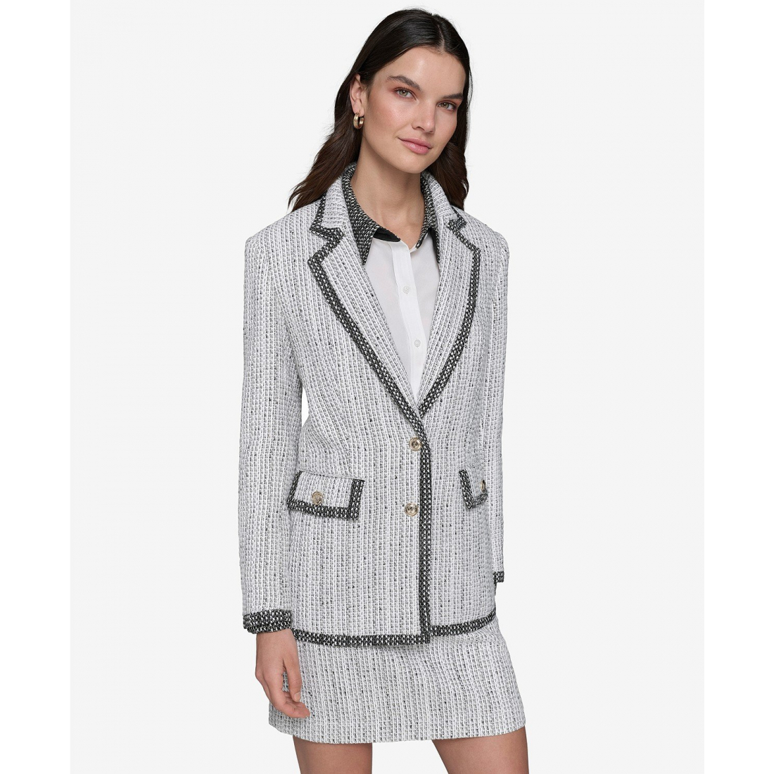Blazer 'Two-Tone Tweed' pour Femmes