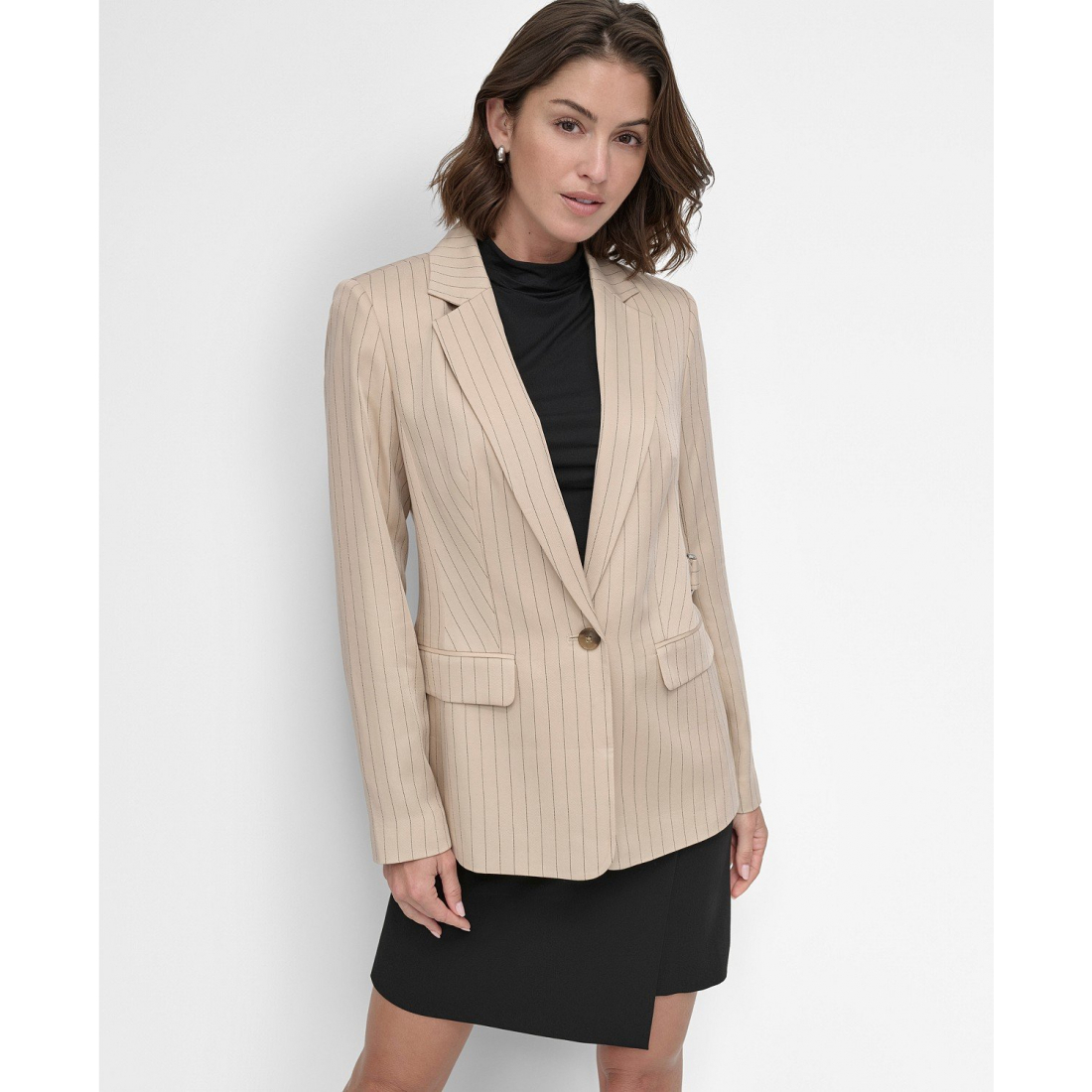 Blazer 'One-Button Pinstripe' pour Femmes