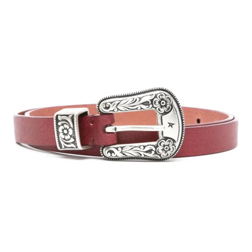 Ceinture 'Floral-Engraved Buckle' pour Femmes