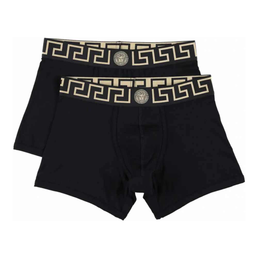 Men's 'Greca Border Long' Boxers - 2 Pieces