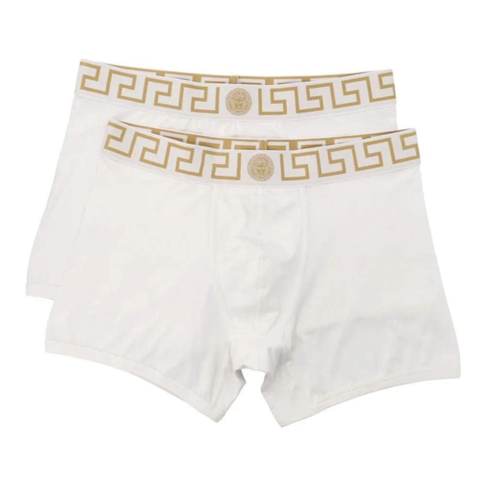 Men's 'Greca Border Long' Boxers - 2 Pieces