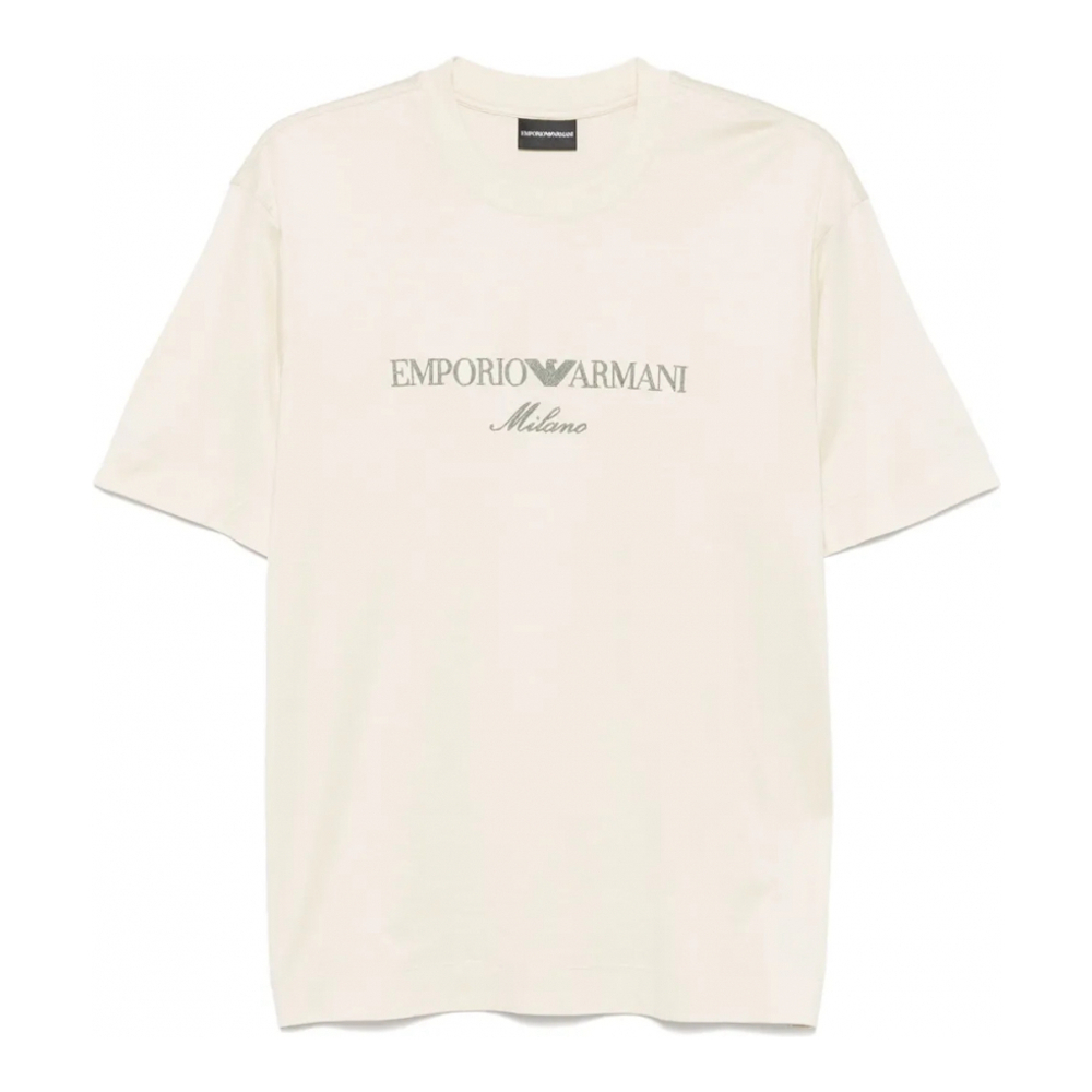 T-shirt 'Logo-Embroidered' pour Hommes