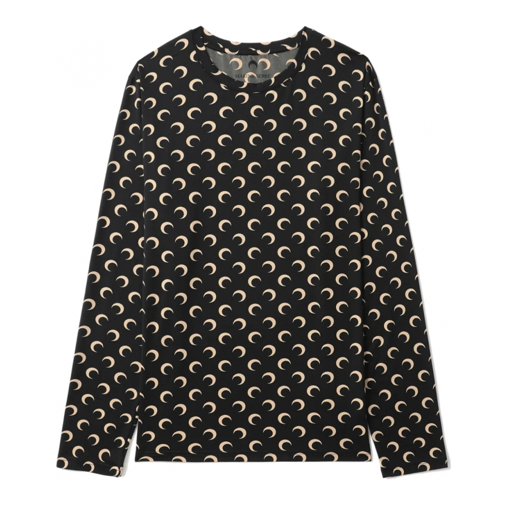 T-Shirt manches longues 'Moon-Printed' pour Hommes