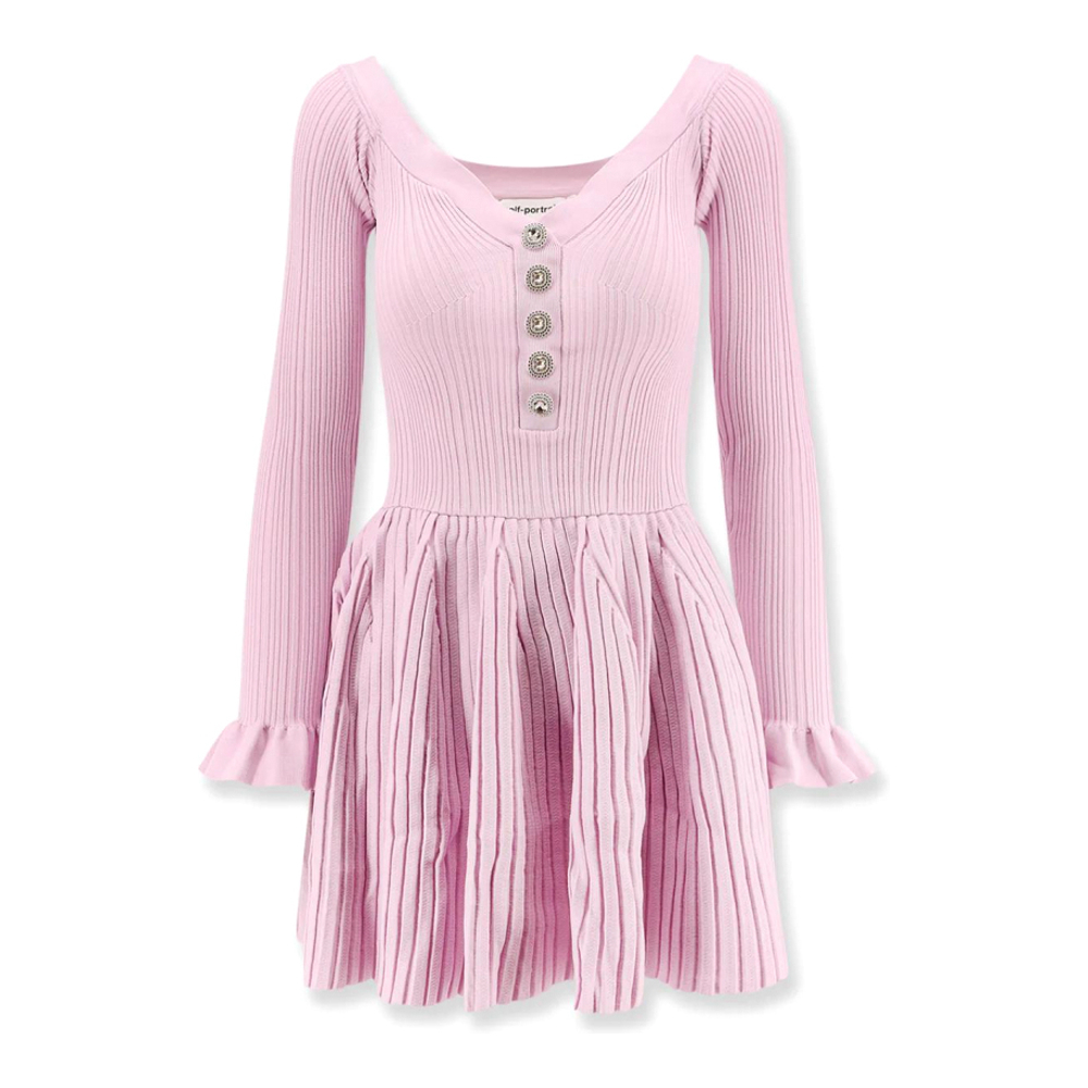 Robe à manches longues 'Ribbed Knit' pour Femmes