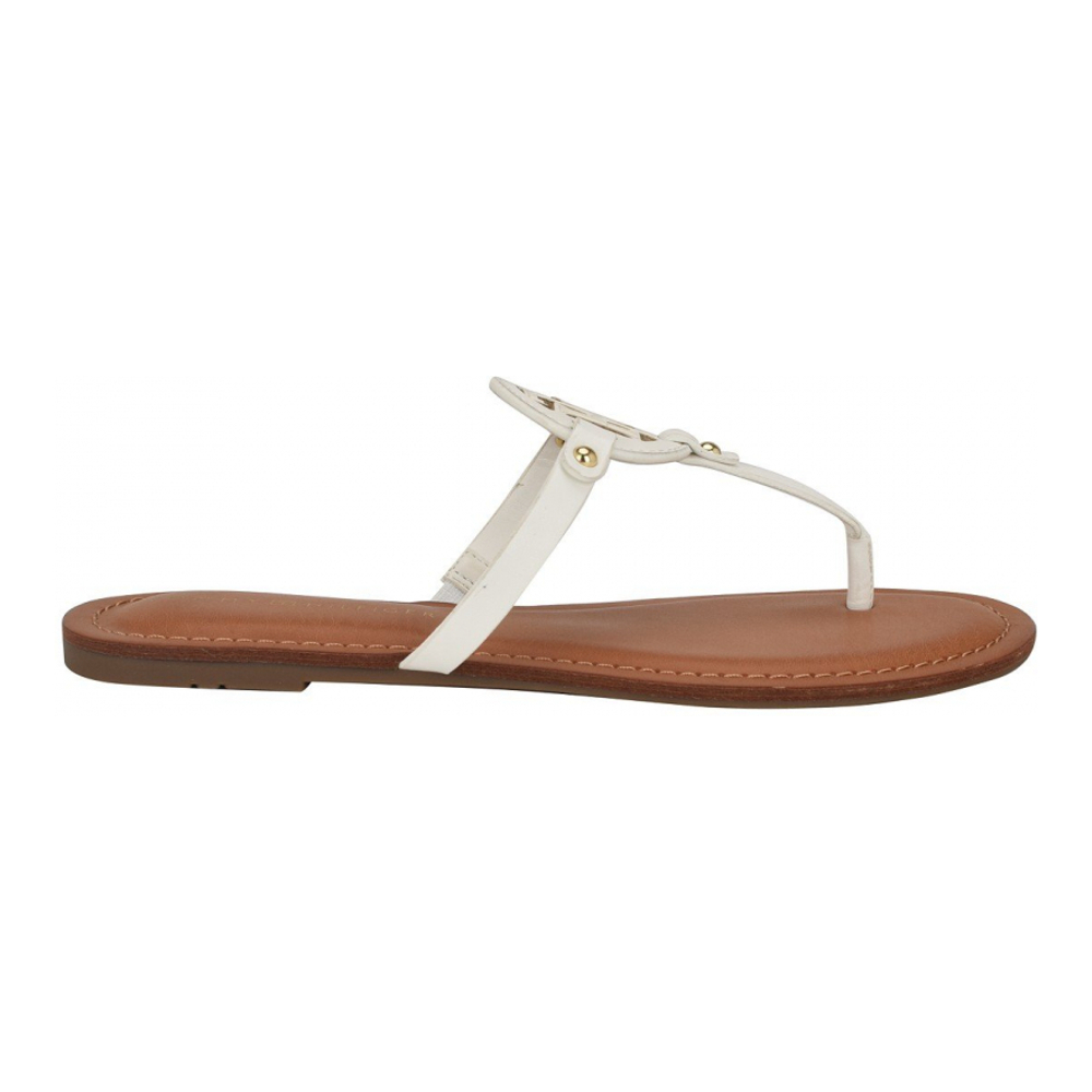 Women's 'Litzy Logo T-Strap Flat Sandals'