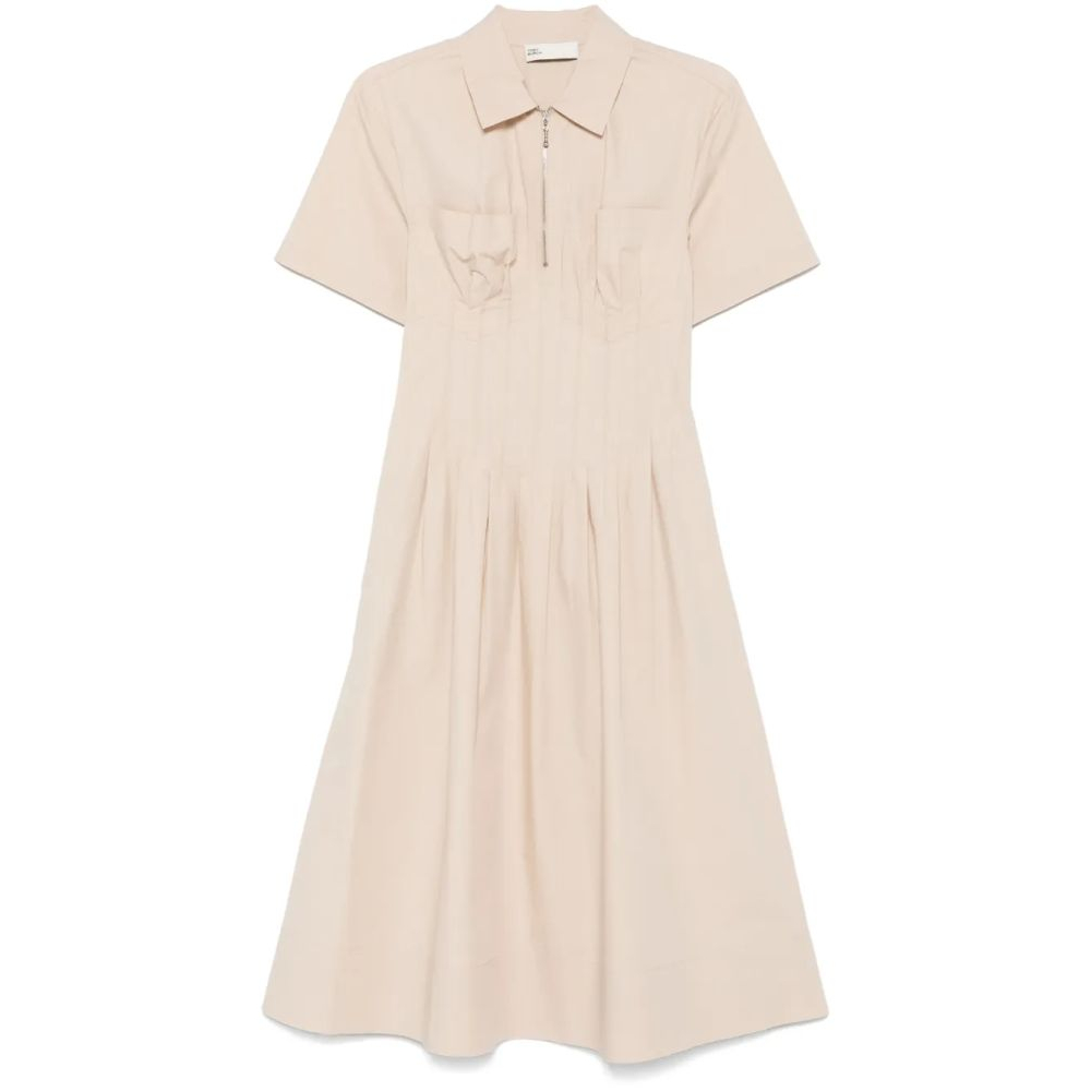 Women's 'Poplin Pleat-Waist' Midi Dress