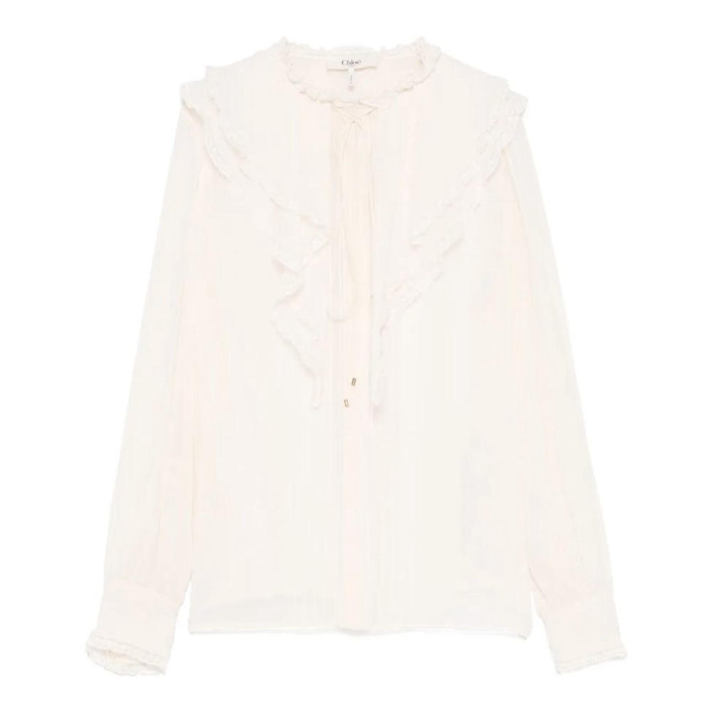 Blouse à manches longues 'Ruffled' pour Femmes