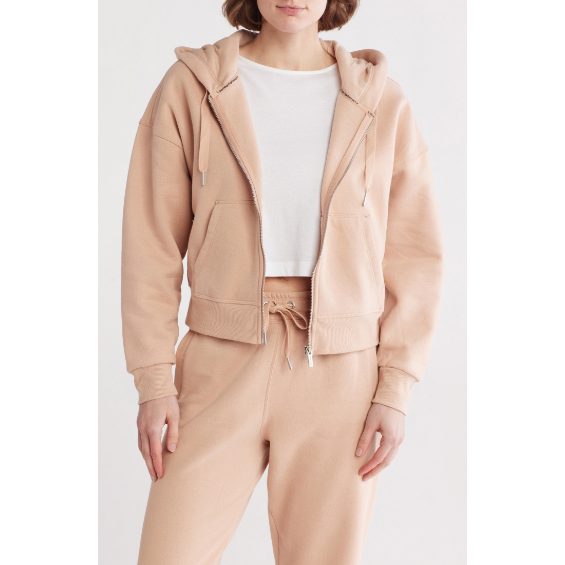 'Zip Fleece Hoodie' pour Femmes