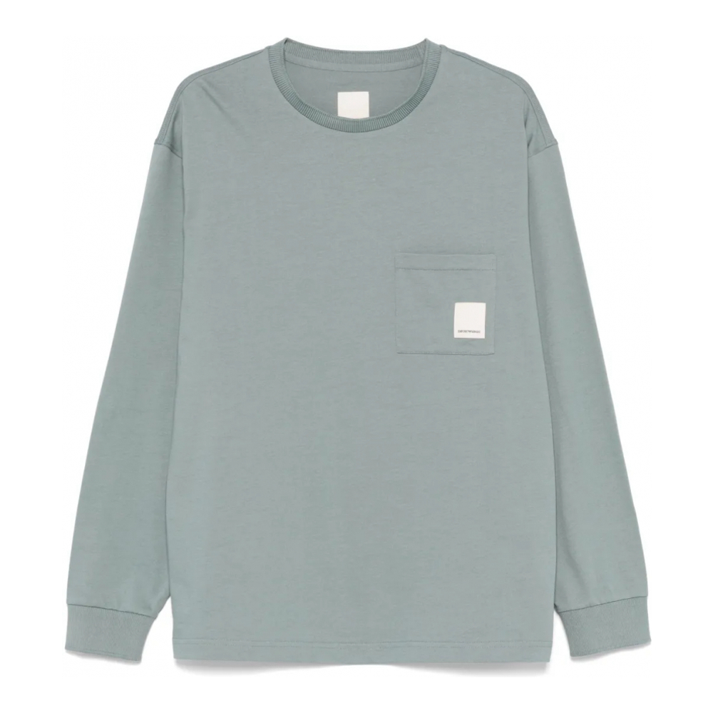 T-Shirt manches longues 'Logo-Patch' pour Hommes