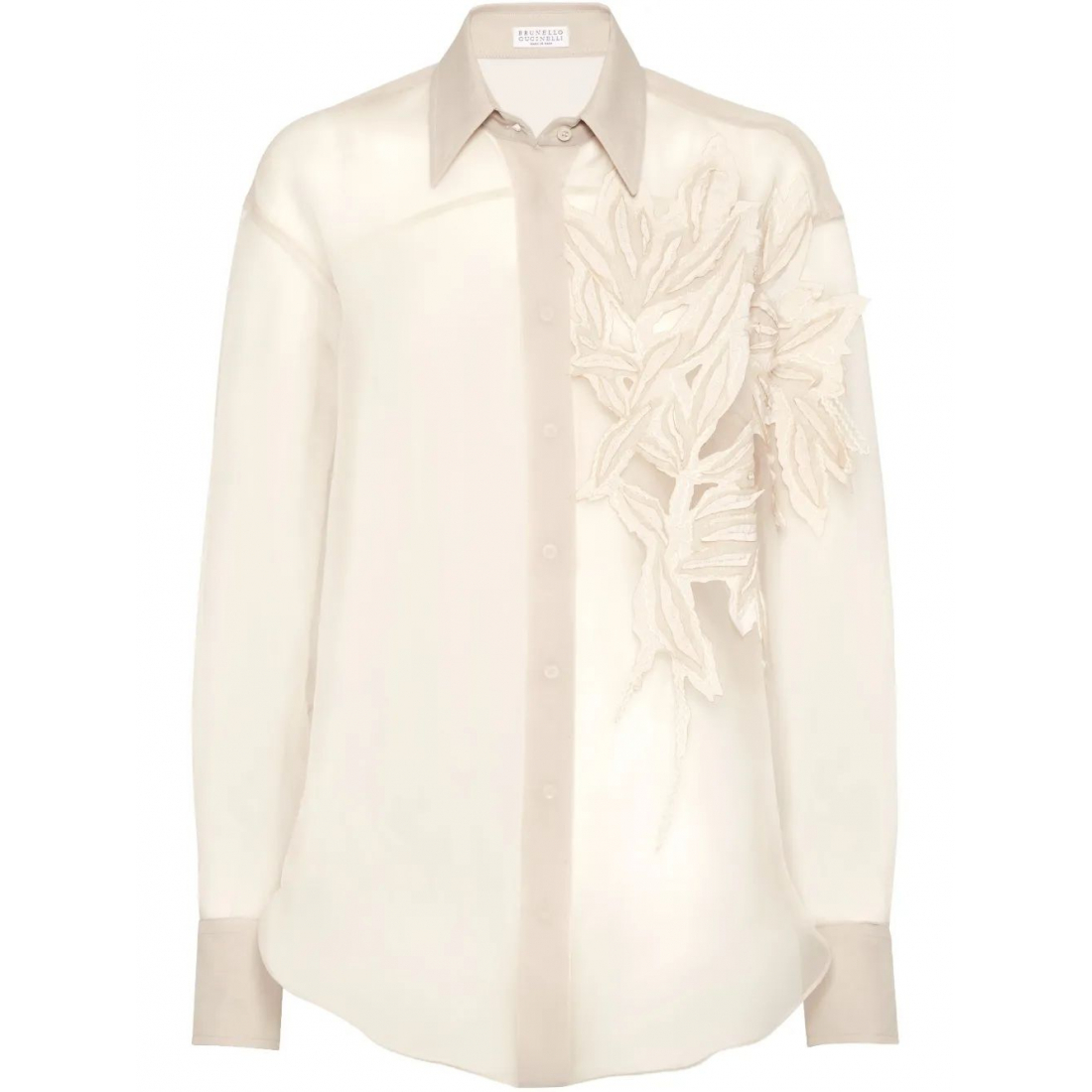 Chemise 'Leaf-Appliqué' pour Femmes