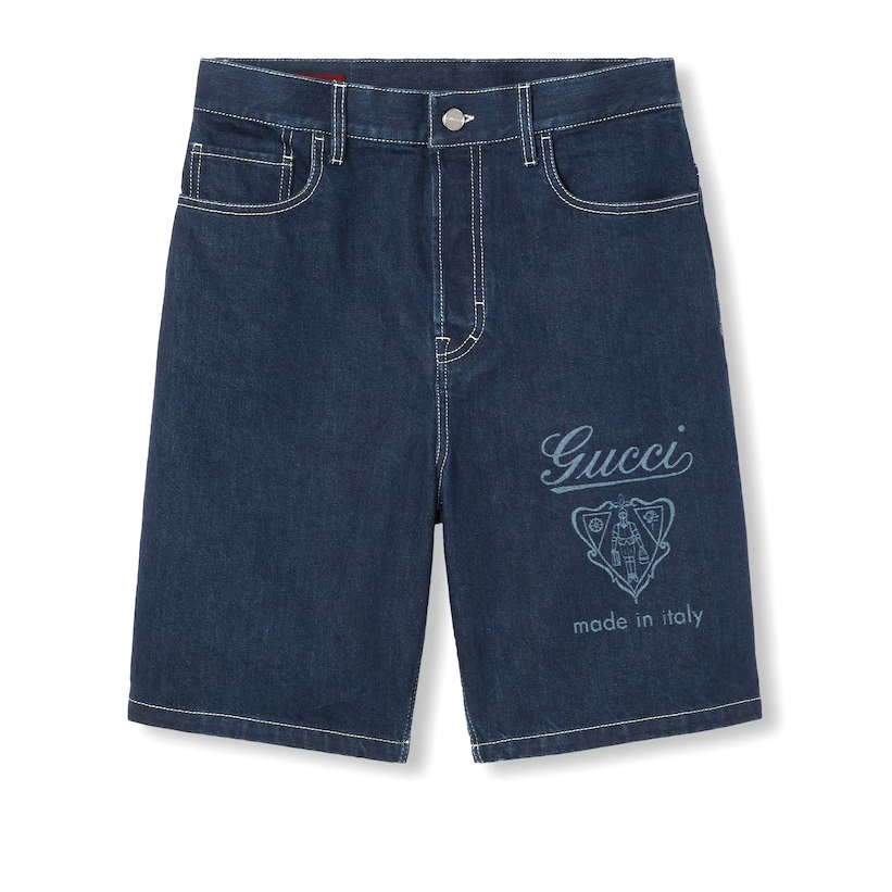 Men's 'Lasered' Denim Shorts