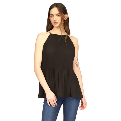 Top dos nu 'Pleated Halter' pour Femmes