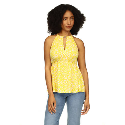 Haut sans manches 'Keyhole Peplum Knit' pour Femmes