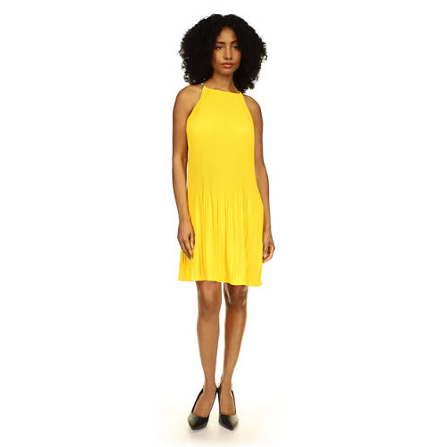 Robe mini 'Halter Neck Pleated' pour Femmes