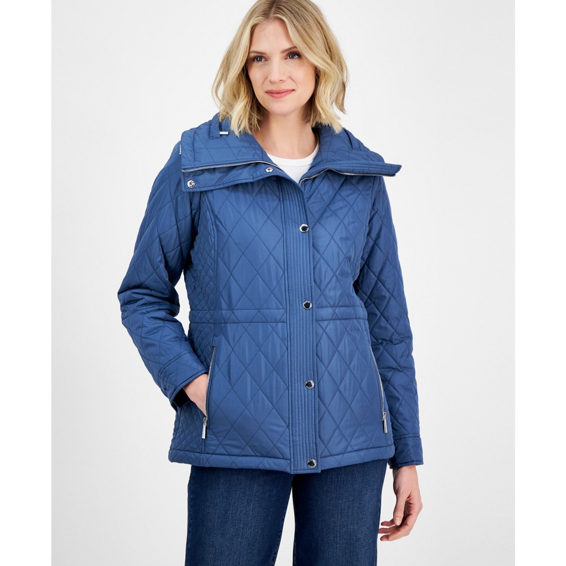 Manteau 'Quilted Hooded Zip-Front' pour Femmes