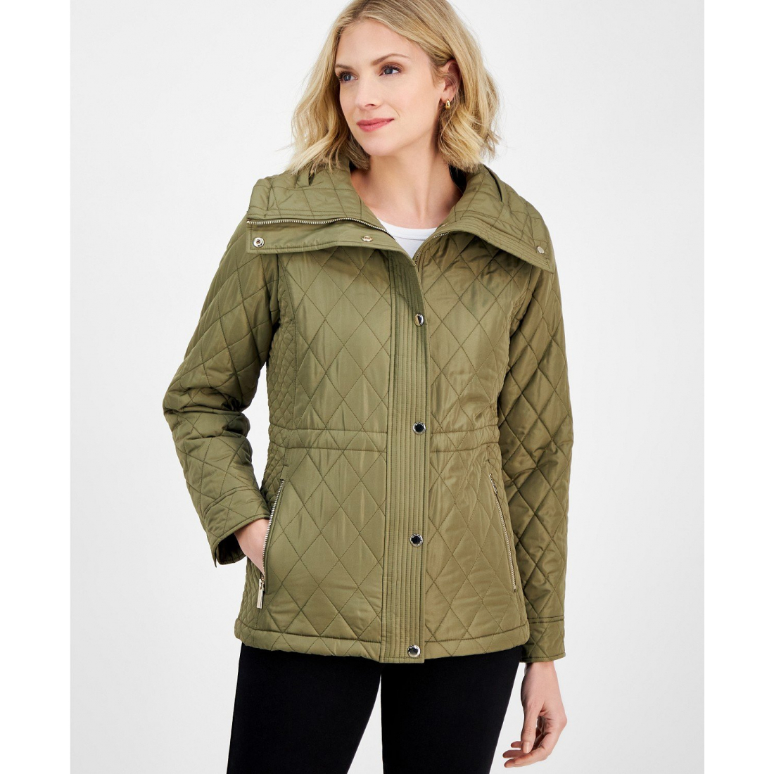 Manteau 'Quilted Hooded Zip-Front' pour Femmes