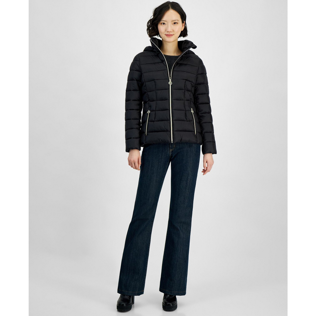 Manteau matelassé 'Hooded Zip Packable Down' pour Femmes