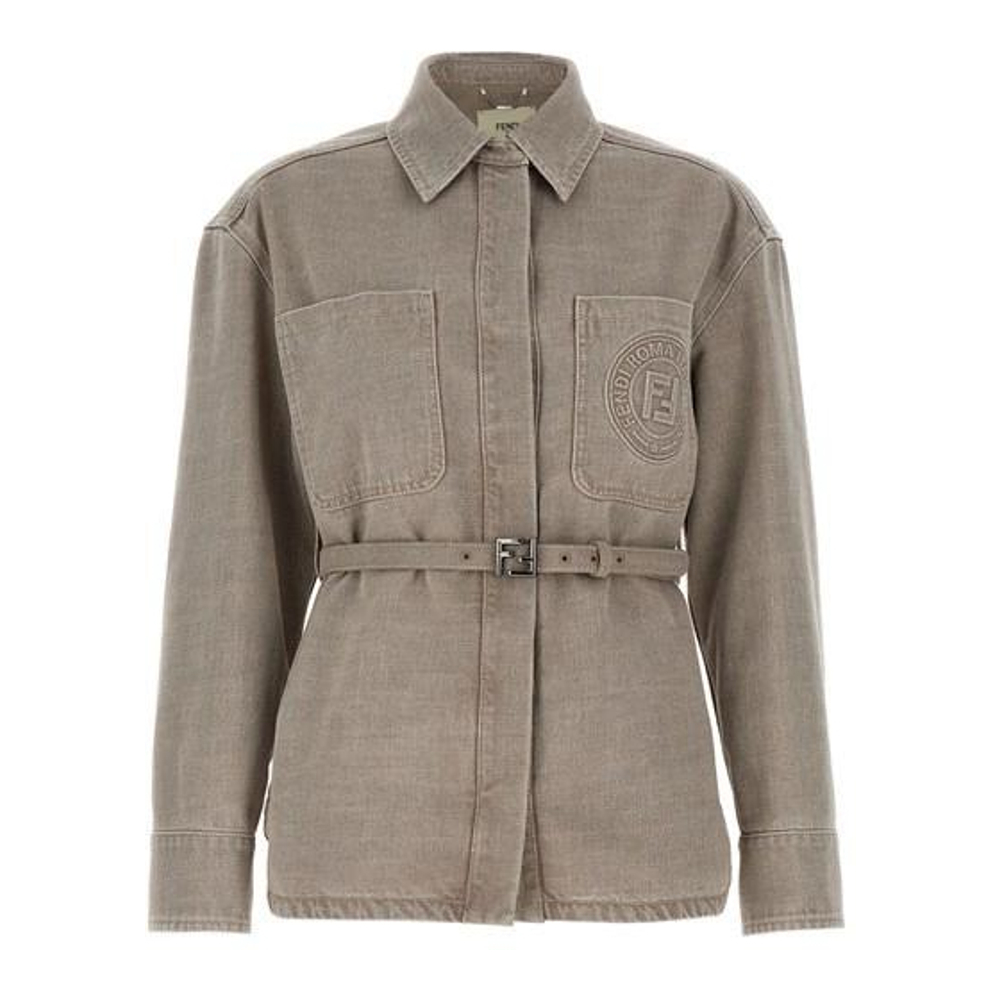 Veste en jeans 'Belted Waist' pour Femmes