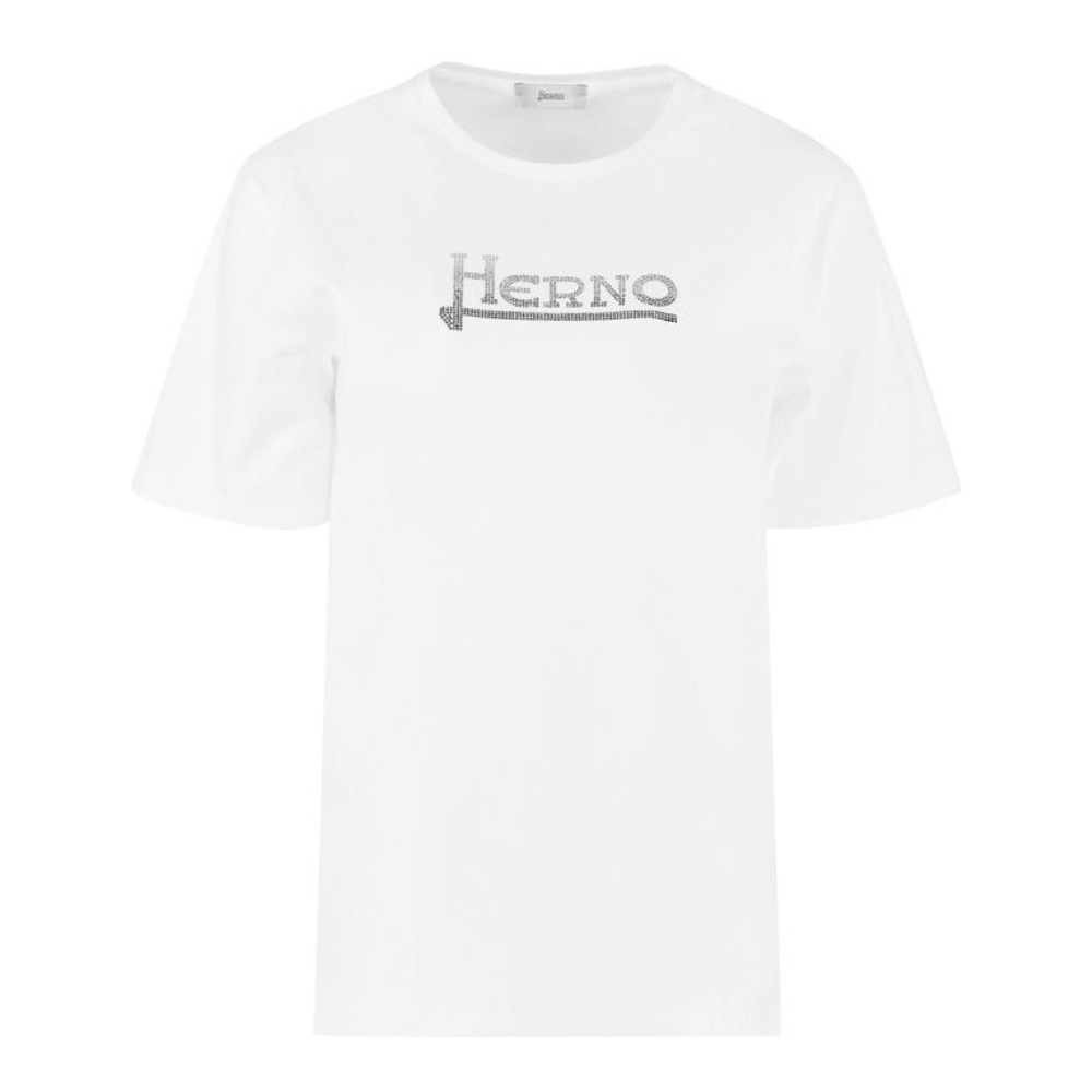 T-shirt 'Rhinestones Logo' pour Femmes