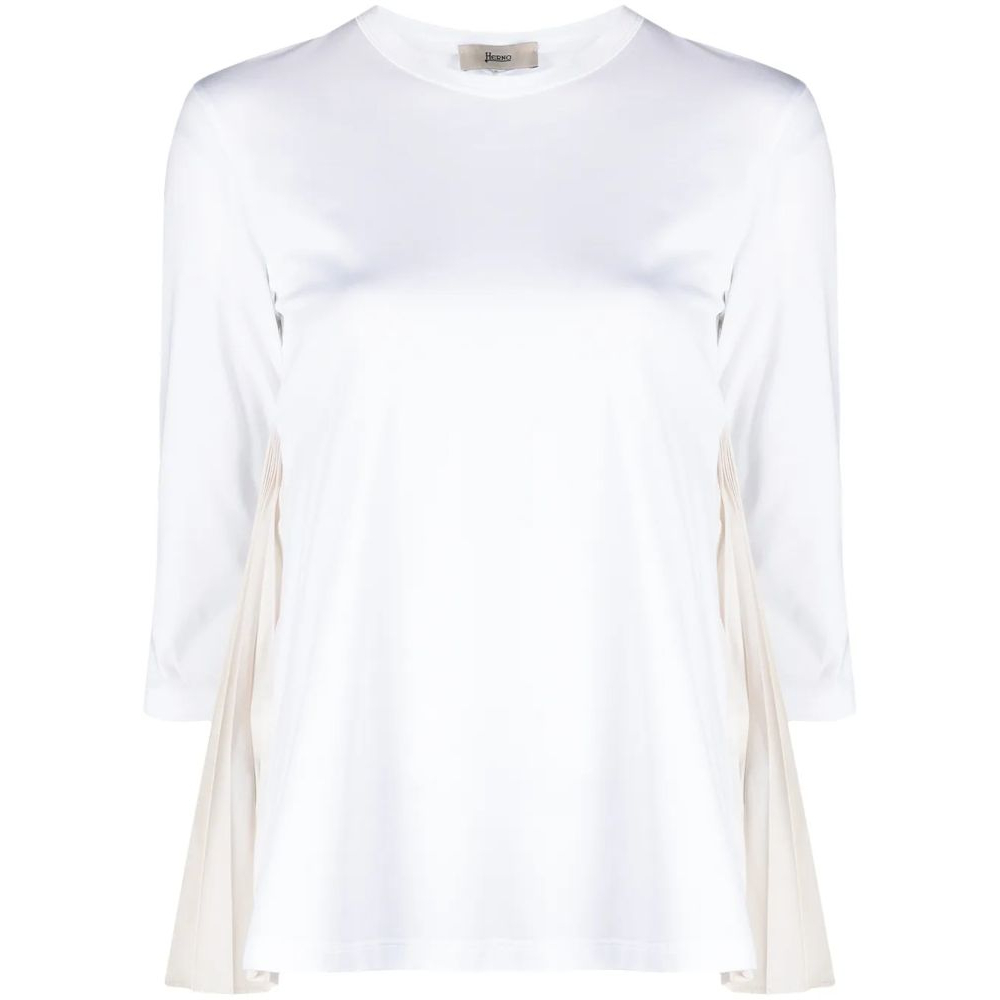 Top à manches 3/4 'Pleat-Insert' pour Femmes