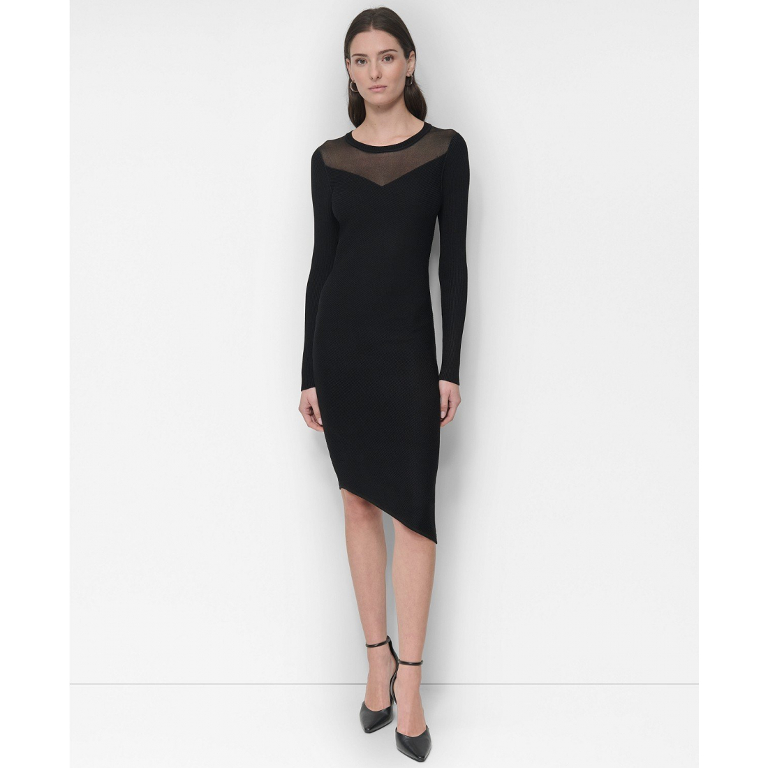 Robe pull 'Mesh Neckline' pour Femmes